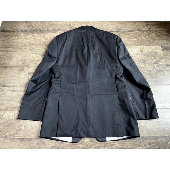 EUC MENS Calvin Klein 100% wool black 2 button sport blazer suit jacket size 40R - Picture 2 of 10